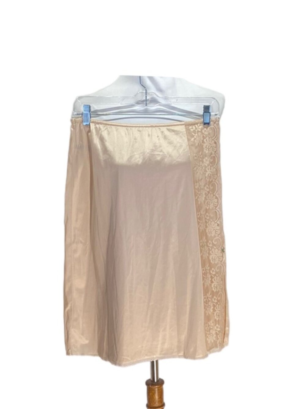 Vintage Chantilly By Maidenform Slip Skirt Beige Size M Cottagecore Bohemian - Picture 2 of 13